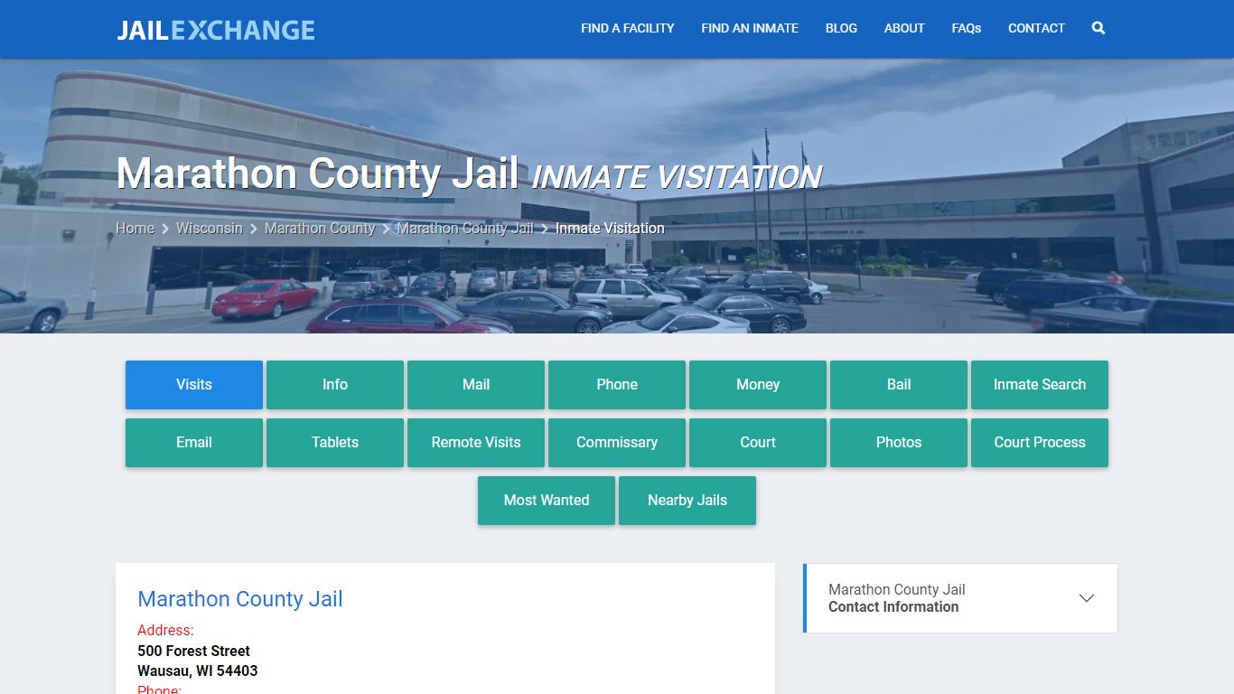 Inmate Visitation - Marathon County Jail, WI - Jail Exchange